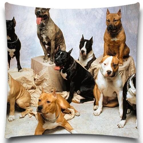 Nine dogs Decorative Throw Pillows Case Cotton Polyester for Sofa Car Cotton Cushion Cover Creative Decoration 5 size
