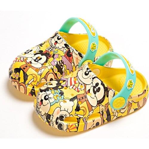 Babudou Childrens Slippers Boys Sandals Baby Print Girls Hole Shoes Boys and Girls Beach Slippers Childrens Outdoor Shoes