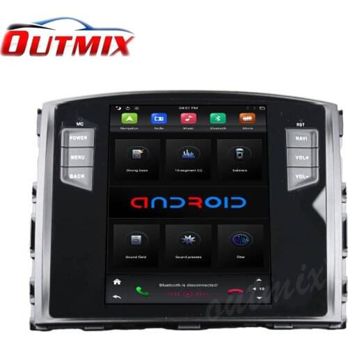 DSP Tesla Style Android 9 128GB Car GPS Navigation Radio For MITSUBISHI Pajero V97 2006-2012 Auto Multimedia Player Stereo Unit