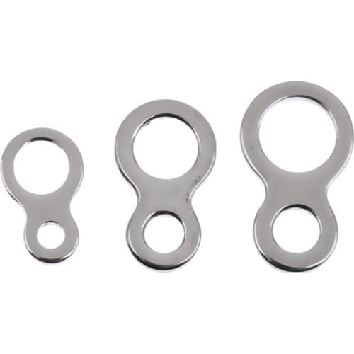 100Pcs Stainless Steel Figure 8 Solid Ring Assist Hook Fishing Tools for Jig Fishing Tackle 2 Size