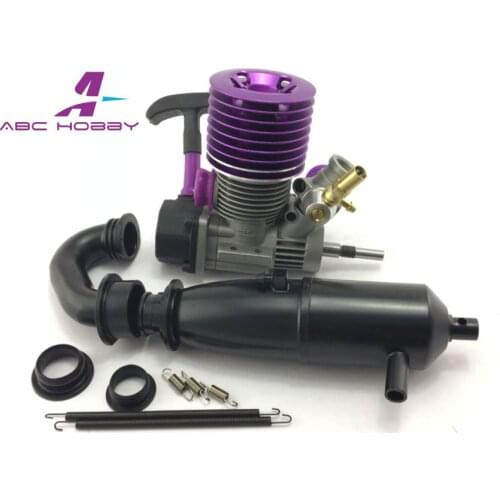 Hot Bodies CY18 GO1 VX-18 1/10 Buggy RC Car 2-Stroke methanol Nitro Engine with Pull Starter and Tuned Pipe 1set 3.0cc