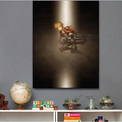 Printed Attack on Titan Japan Anime Canvas Painting Wall Art Armin Arlert Poster Home Decor Pictures Living Room Modular Frame
