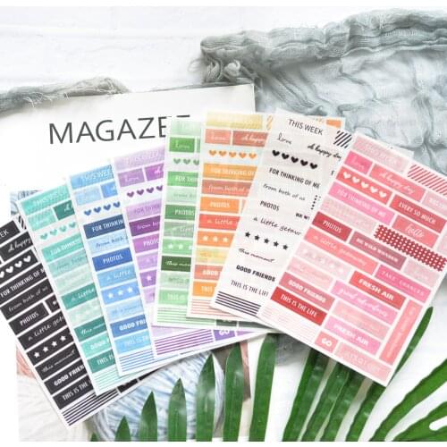 Lovedoki Washi Paper Sticker Journal Supplies Planner Notebook Scrapbooking Diy Tool Decorative Sticker School Stationery