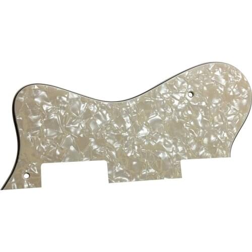 Pleroo Custom Guitar Parts - For Dot Guitar Pickguard Scratch Plate , 4 Ply Parchment Pearl