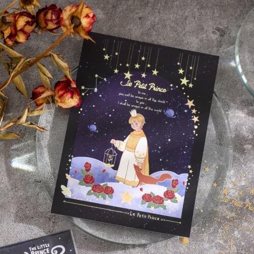 Little Prince And Rose Fox Stickers Vintage Scrapbooking Material Stationery Diary Sticker DIY Card Making Journal Decoration