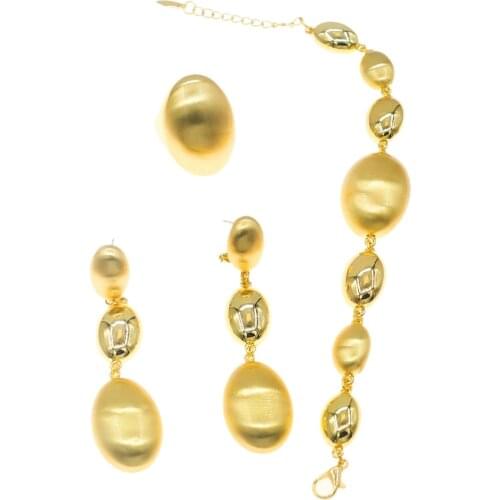 Latest Italian Gold Jewelry Set Luxury Wedding Gift Bridal Party Ladies Top High Quality Jewelry Set B0030