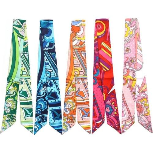 New handbag scarf womens brand goods silk scarf fashion shawls and scarves femate bag ribbon derection decoration hair tie JK15