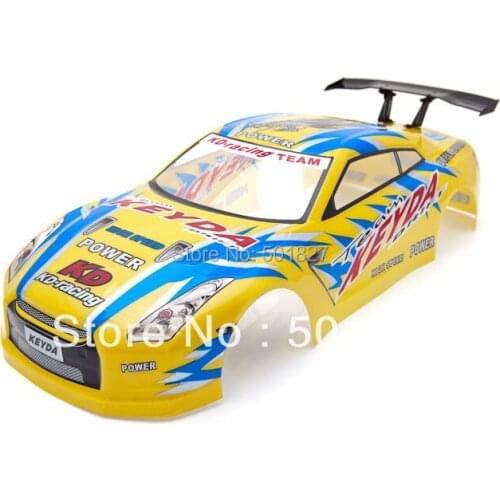 YUKALA gold color rc parts shell body for 1/10 Radio Control Car Body Shell 190mm NO:028 yellow wheelbase :260mm