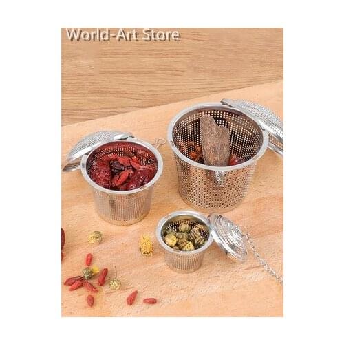 304 Stainless Steel Seasoning Ball Packs Household Stew Pork Pack Aniseed Filter Bag Kitchen Spice Brine Dreg Screening Boxes