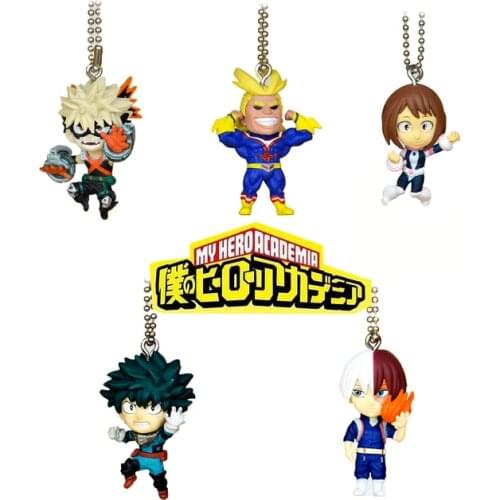Genuine gashapon toys anime My Hero Academia All Might Midoriya Izuku Todoroki Shoto Bakugou Katsuki figures pendant keychains