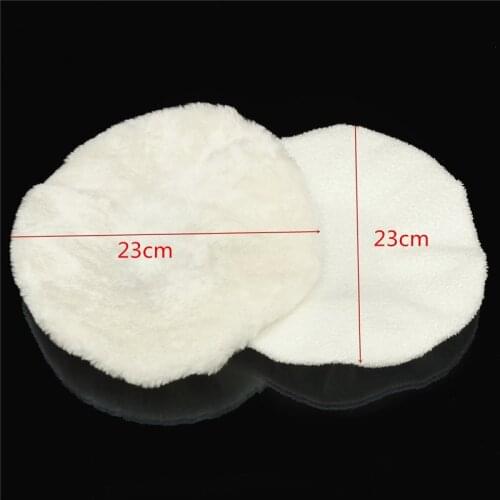 2Pcs/Set Terry Cloth Woolen Fleece Polishing Bonnet Buffer 230mm Polishing Pad For 9/10 inch Car Paint Care Waxing Polisher