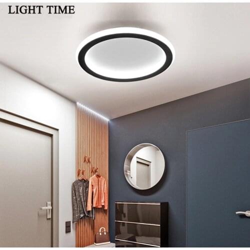 Simple Black White Modern Led Ceiling Light Minimalist Lighting For Bedroom Corridor Aisle Balcony Decor Home Ceiling Lamp