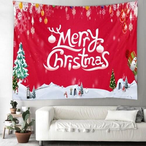 Christmas tapestry Christmas artist home wall-mounted tapestry Bohemian hippie style Christmas New Year party decoration tapestr