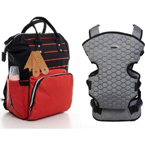 Mother Baby Care Backpack and Kangaroo Set Stain Resistant Waterproof 2-piece set