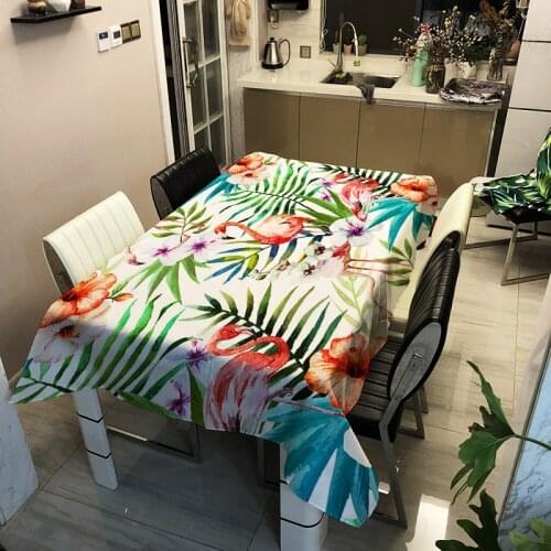Pink Flamingos Tablecloth Waterproof Table Cloth Toalha De Mesa Nappe Decoracao Para Casa Manteles Table Cover