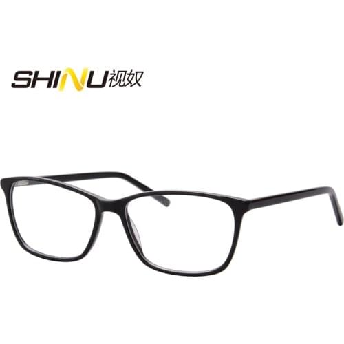 Ultra Thin Acetate Reading Eyeglasses Anti Blue Ray Diopter Glasses UV400 Computer Goggle Anti-glare Fashion Presbyopia Eyewear