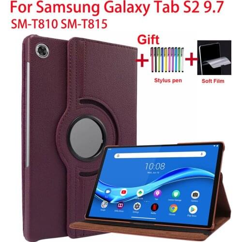 360 Rotating Case For Tab S2 9.7 inch Case Folio PU Leather Smart Cover Protective Capa for Samsung Tab S2 9.7 inch SM-T810 T815