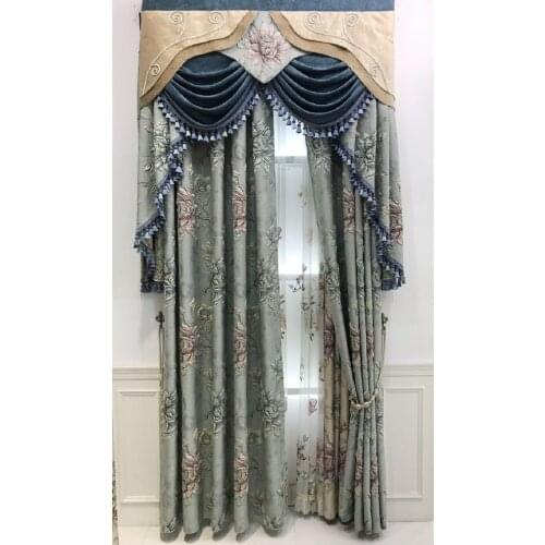 European Royal Luxury 4D Embossed Blackout Curtains for Bedroom Upscale Hotel with Elegant Voile Curtain for Villa Living Room