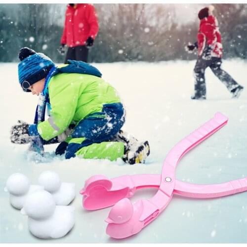 Cartoon Lovely Duck Shaped Snowball Maker Clip Children Outdoor Winter Snow Mold Outdoor Sand Snow Ball Mold Toys