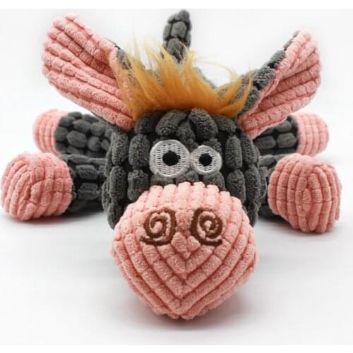 Dogs Chew Squeaker Toy Squeaky Pet Toy Dog Toys Stuffed Donkey Squeaking Cute Plush Puzzle Interactive Pet Toy