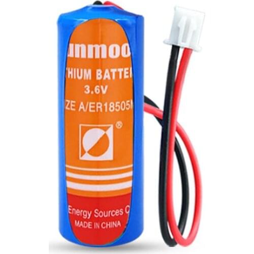 1PCS ER18505M smart water meter battery 3.6V water meter battery er18505h with plug