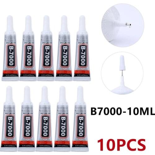10pcs 10ml Best B-7000 Multi Purpose Glue Super cold glue B7000 Adhesive Epoxy Resin Diy Crafts Glass screen Cell Phone
