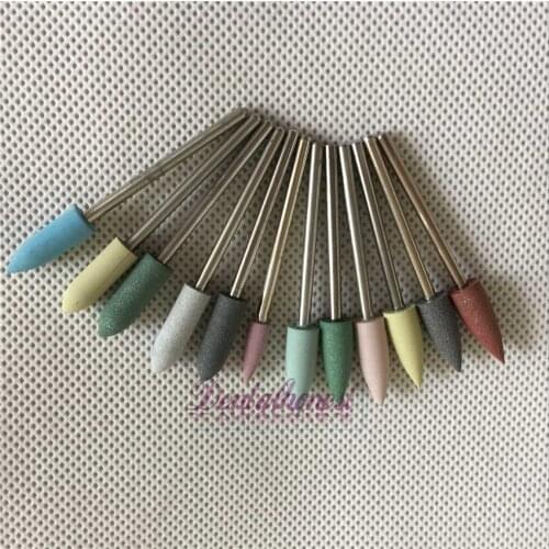 12pcs/1Set Dental SILICONE Polishers Diamond Polishing Burs 2.35mm New