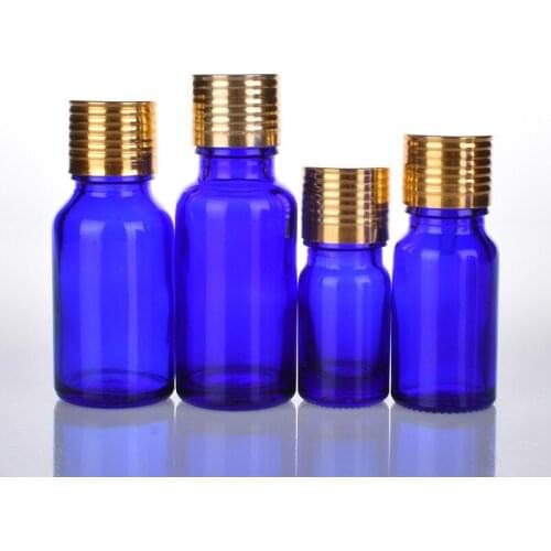 15pcs 5~100ML Essential Oil Packing Blue Perfume Aromatherapy Cosmetic Container Essential Oil Bottle with Orifice Reducer