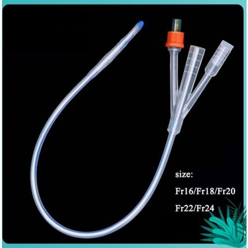 2pcs Disposable 3 way Silicone Foley Catheter For disabled Incontinence urinary receiver for men urine tube sex catheters