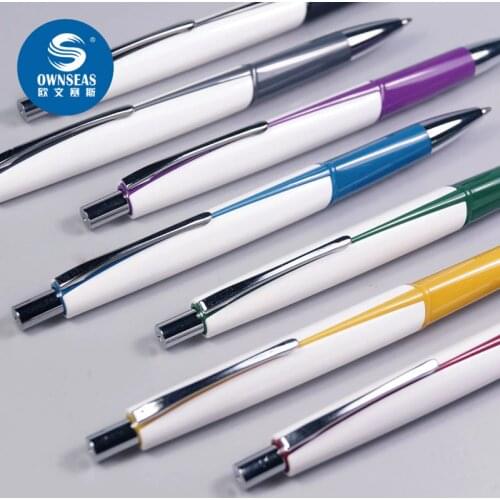 200 pcs/lot 2015 new design office stationery metal clip click action ballpoint pen penne