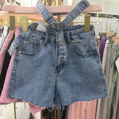 2021 Summer Women Cotton Medium Wash Vintage Sashes Slim Short Jeans Female Summer Wide Leg Style Stripe Denim Shorts Belt