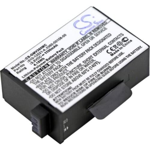Cameron Sino 1100mAh battery for GARMIN Virb 360 GARMIN 010-12521-40 360-00106-00 Camera Battery