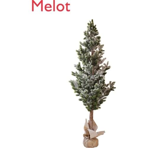 Large Christmas Tree Decoration Home Display Window Props Cedar with Bonsai Floor Ornaments Festival Atmosphere