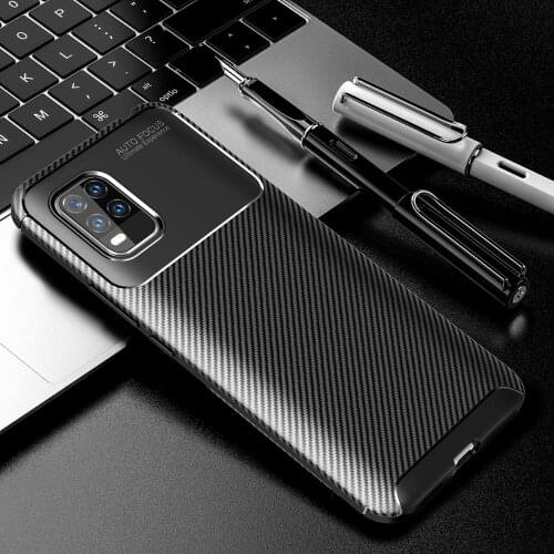 For Xiaomi Mi 10 Lite Case Soft Silicone Carbon Fiber Phone Protection Back Cover Shockproof Case Mi 10 Mi Note 10 Pro Case