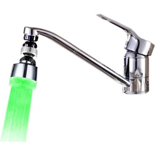 Colors Glowing LED faucet tap Green LED faucet light Color Change Aerator