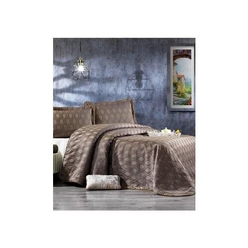 DowryWorld- Vanessa Double Bedspread (Brown)