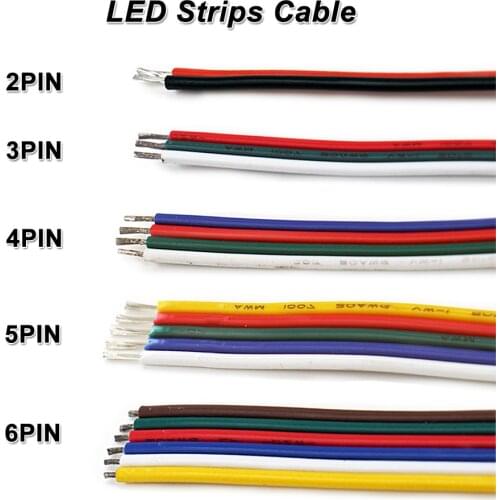 16AWG,18AWG,20AWG LED Strips Cable,Wire,2PIN/3PIN/4PIN/5PIN/6PIN ,for 5050 3528 2835 WWCW RGB RGBW RGBCCT,Linear Lighting