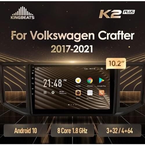KingBeats Android Octa-Core head unit HU 4G in Dash Car Radio Multimedia Video Player Navigation GPS For Volkswagen Crafter 2017 - 2021 no dvd 2 din Double Din Android Car Stereo 2din