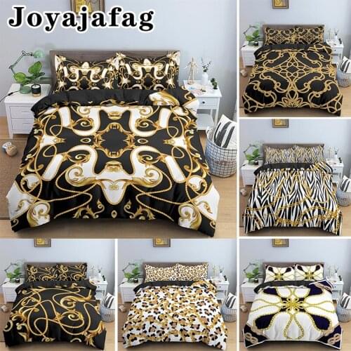 Fashion Geometric Gold Chains Bedding Set Home Textile Bedclothes Single Double King Queen Duvet Cover Sets With Pillowcase