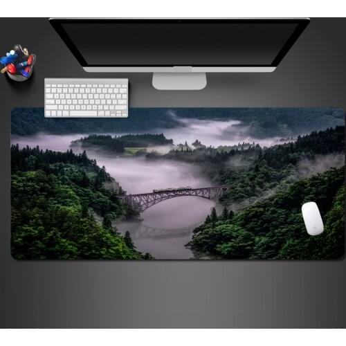 Fashion Simple Landscape Modern Mouse Pad Most Cool Best-Selling Office Computer Keyboard Special Rubber Non-Slip Pad Large Mats