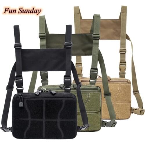 Chest Bag Adjustable Tactical Chest Rig Shoulder Bag Waist Packs Chest Recon Bag Tools Pouch Outdoor Hunting Accessories
