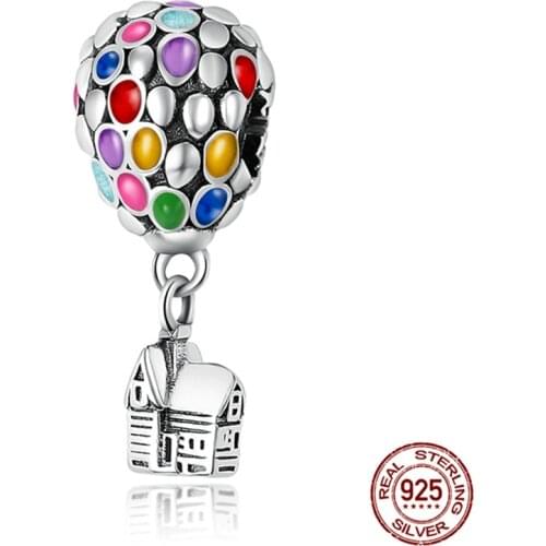 Genuine 925 Sterling Hot Air Balloon Is Suitable For Original 3mm Bracelets And Bracelets To Make Fashionable DIY