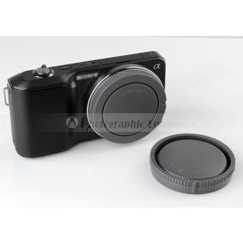 100PCS/Lot New Black Camera Body Cover Lens Rear Cap for S0NY E Mount NEX A7 A7R A5000 7 6 16-50mm