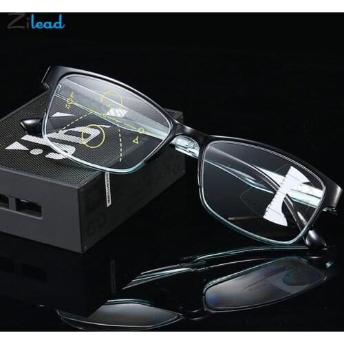 Zilead+1+1.5+2+2.5+3+3.5 Retro Square Reading Glasses Transparent Frame Ultralight Presbyopia Prescription Eyeglasses For Unisex