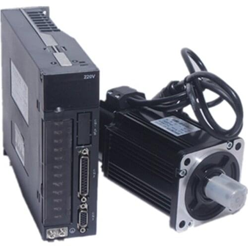 400W 730W 750W 1KW AC Servo motor 80ST 220V Single-Phase Servo MODBUS ac drive permanent magnet Driver with motor cable