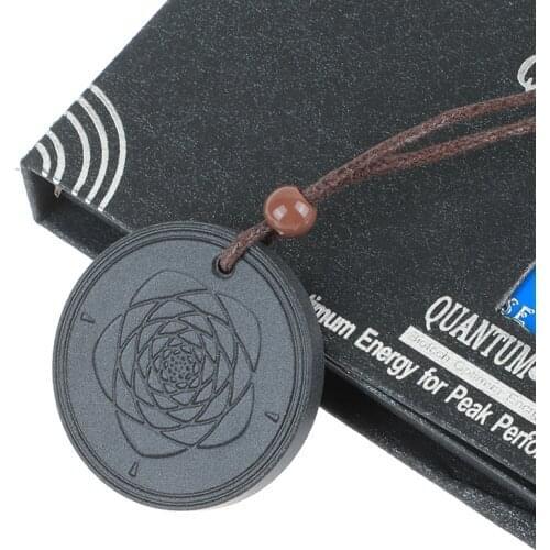 Official Scalar Quantum Energy Pendant Women Necklace Fashion Jewelry Lava Energy Stone Flower of Life Design High Ions XMS Gift