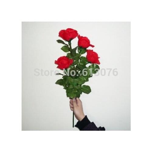 Lighting rose Remote Control,4 flowers - Magic trick,flower magicclose up magic