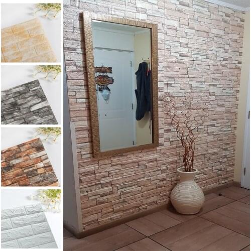 Foam 3D Wall Stickers Self Adhesive Wallpaper Panels Home Decor Living Room Bedroom House Decoration Bathroom Brick Wall Sticker