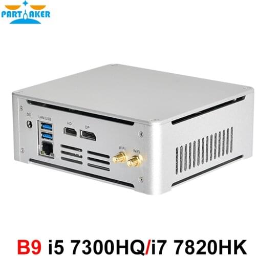 Partaker Mini PC Intel Core i5 7300HQ i7 7820HK DDR4 Windows 10 Linux 4K Gaming UHD HTPC HDMI DP Minipc Desktop Computer