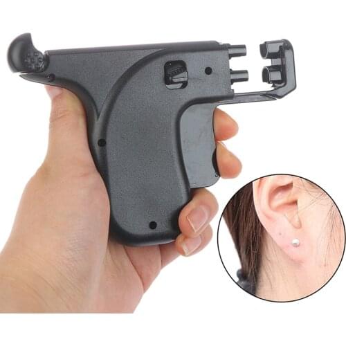 Professional No Pain Safety Ear Piercing Tool Double Pistol Plug Stud Earrings Tool Ear Piercing Body Jewelry